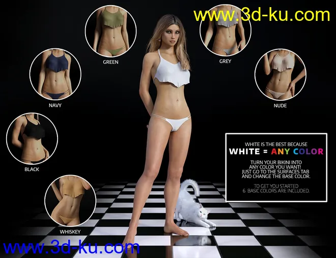 dForce Wilder Bikini Free Spirit Textures模型的图片7