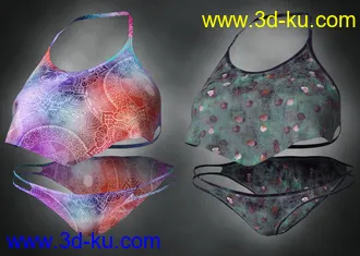 3D打印模型dForce Wilder Bikini Free Spirit Textures的图片