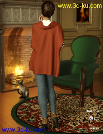 3D打印模型dForce Winter Kisses Outfit for Genesis 8 Female(s)的图片