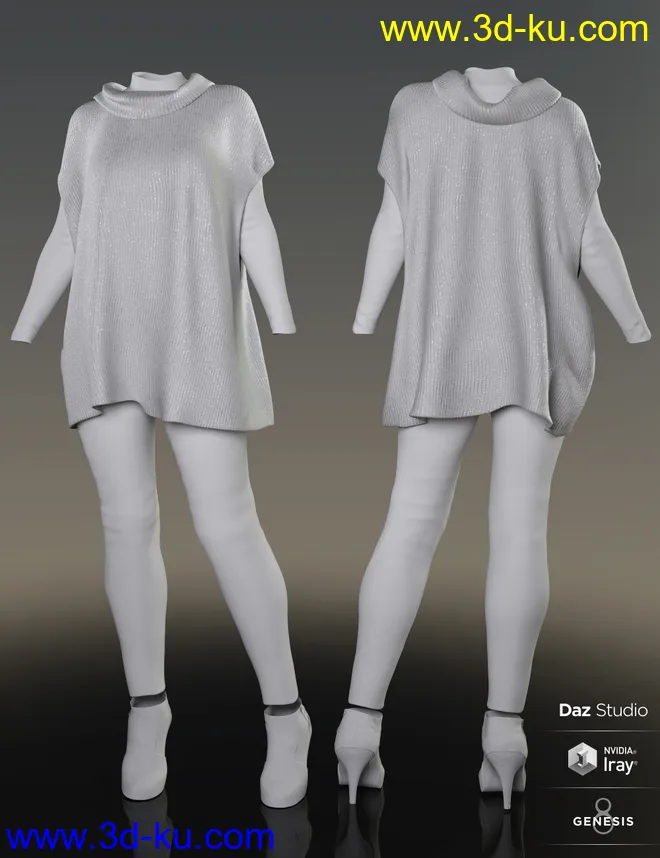 dForce Winter Kisses Outfit for Genesis 8 Female(s)模型的图片4