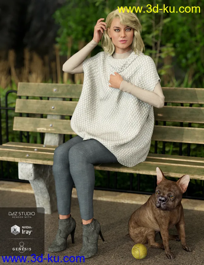 dForce Winter Kisses Outfit Textures模型的图片2