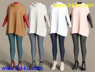 3D打印模型dForce Winter Kisses Outfit Textures的图片