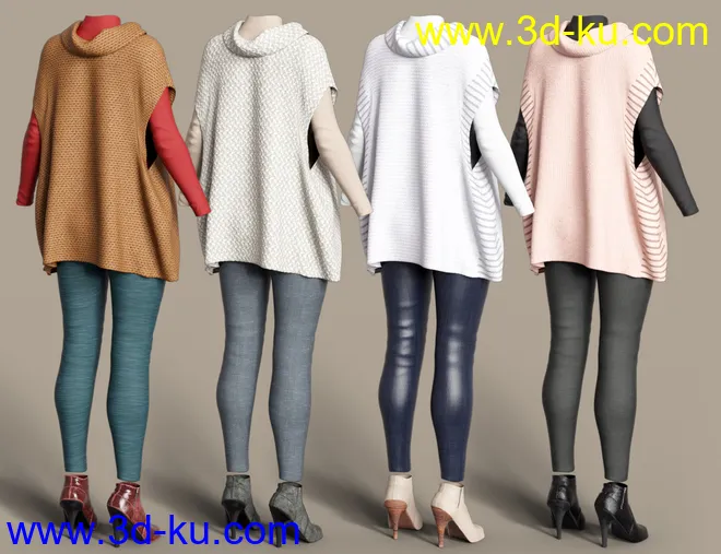 dForce Winter Kisses Outfit Textures模型的图片7