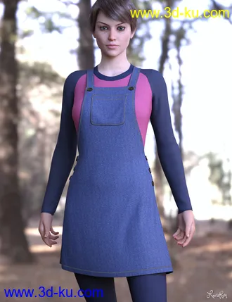 3D打印模型dForce Winterberry Outfit for Genesis 8 Female(s)的图片