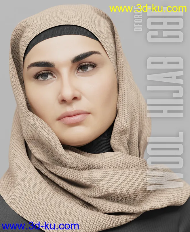 dForce Wool Hijab - G8F模型的图片1