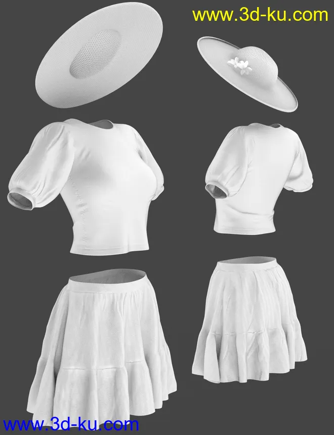 dForce X-Fashion Bohemian Casual Outfit for Genesis 8 Female(s)模型的图片5