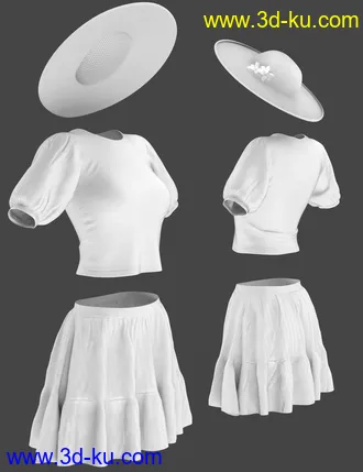 3D打印模型dForce X-Fashion Bohemian Casual Outfit for Genesis 8 Female(s)的图片