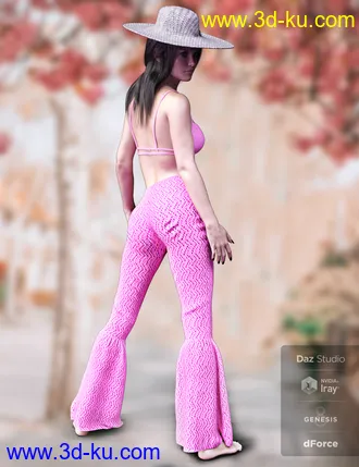 3D打印模型dForce X-Fashion Boho Chic Outfit 05 for Genesis 8 Female(s)的图片