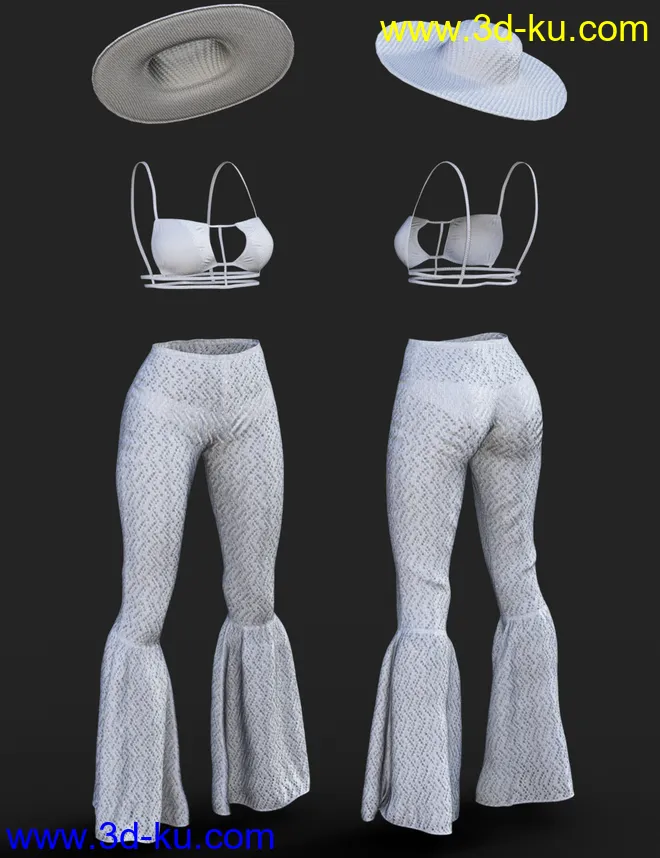 dForce X-Fashion Boho Chic Outfit 05 for Genesis 8 Female(s)模型的图片5