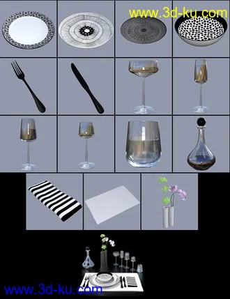 3D打印模型Dining Sets for All Occasions的图片