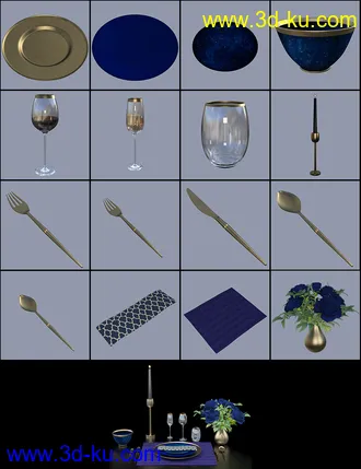 3D打印模型Dining Sets for All Occasions的图片