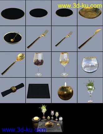 3D打印模型Dining Sets for All Occasions的图片