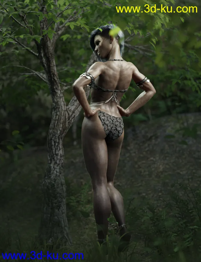 Dokkalfar the Dark Elf for Genesis 8 Female模型的图片3