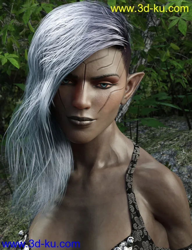 Dokkalfar the Dark Elf for Genesis 8 Female模型的图片4