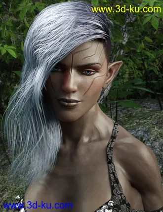 3D打印模型Dokkalfar the Dark Elf for Genesis 8 Female的图片