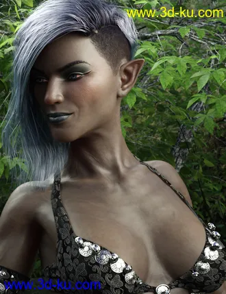 3D打印模型Dokkalfar the Dark Elf for Genesis 8 Female的图片