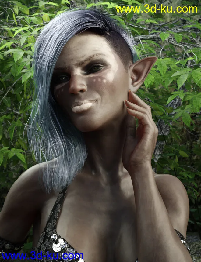 Dokkalfar the Dark Elf for Genesis 8 Female模型的图片6