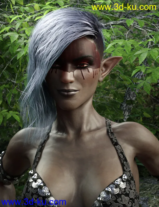 Dokkalfar the Dark Elf for Genesis 8 Female模型的图片7