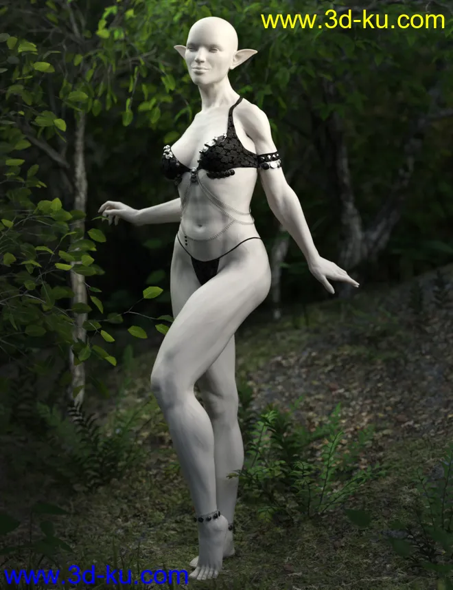 Dokkalfar the Dark Elf for Genesis 8 Female模型的图片8