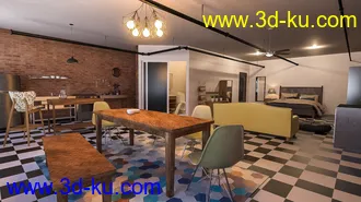 3D打印模型Downtown NY Living Room的图片