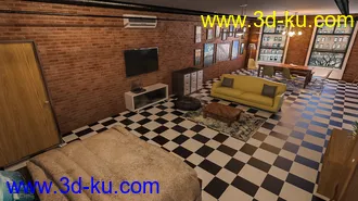 3D打印模型Downtown NY Living Room的图片