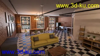 3D打印模型Downtown NY Living Room的图片