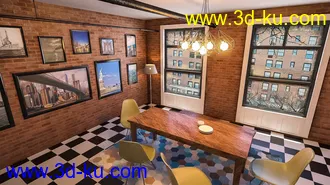 3D打印模型Downtown NY Living Room的图片