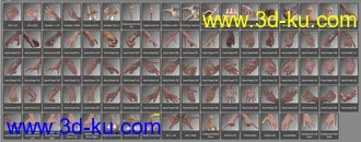 3D打印模型Dramatic Hands for Genesis 8的图片