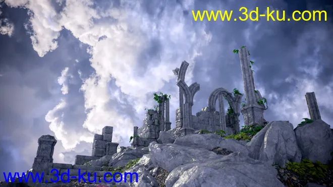 Dramatic Iray Global Clouds模型的图片2