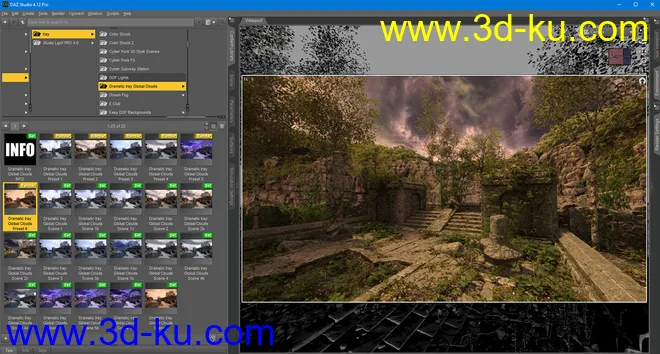 Dramatic Iray Global Clouds模型的图片20