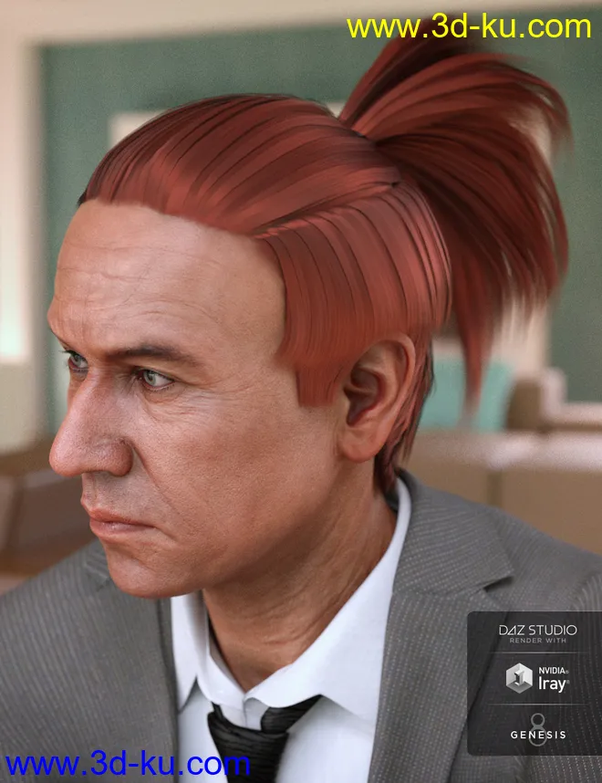 Duncan Hair for Dasan 8模型的图片4