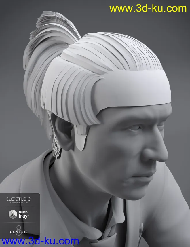 Duncan Hair for Dasan 8模型的图片9