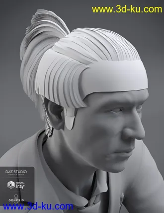 3D打印模型Duncan Hair for Dasan 8的图片