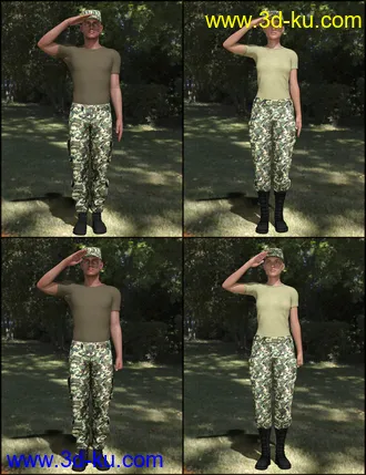 3D打印模型Duty and Honor Poses for Genesis 8的图片