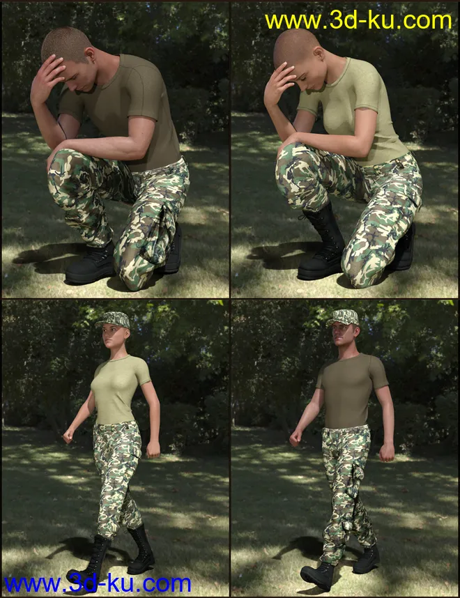 Duty and Honor Poses for Genesis 8模型的图片4