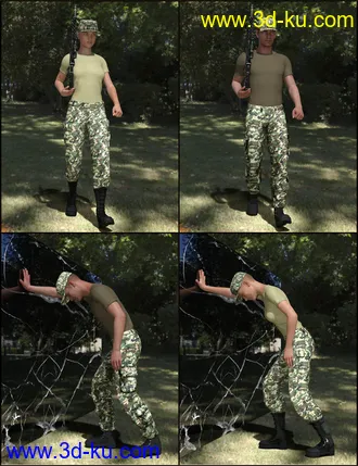 3D打印模型Duty and Honor Poses for Genesis 8的图片