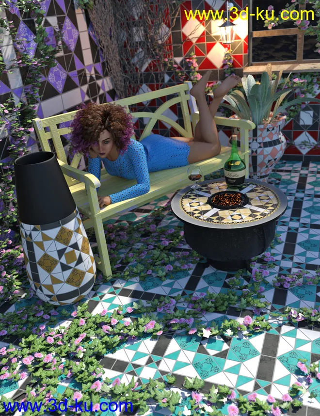 Edwardian Inspired Floor Tile Shaders Vol 2模型的图片1