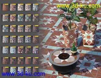 3D打印模型Edwardian Inspired Floor Tile Shaders Vol 2的图片