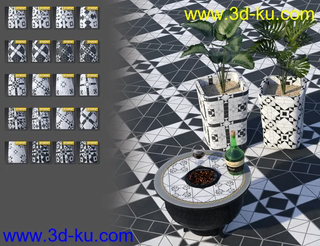 Edwardian Inspired Floor Tile Shaders Vol 2模型的图片4