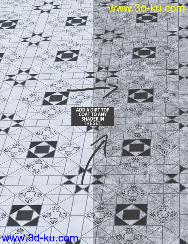 Edwardian Inspired Floor Tile Shaders Vol 2模型的图片7