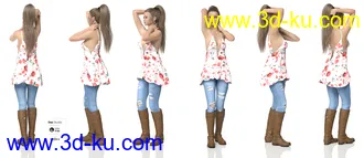 3D打印模型Eiluned HD For Genesis 8 Female的图片