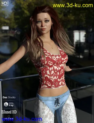 3D打印模型Eiluned HD For Genesis 8 Female的图片