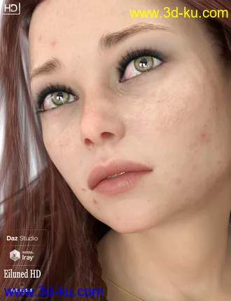 3D打印模型Eiluned HD For Genesis 8 Female的图片