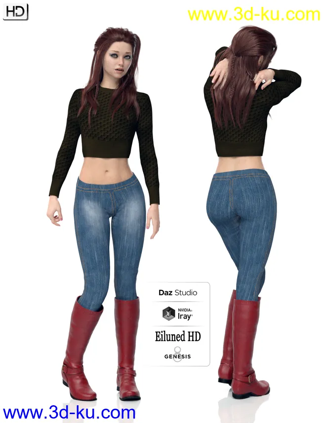 Eiluned HD For Genesis 8 Female模型的图片10