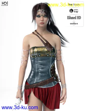 3D打印模型Eiluned HD For Genesis 8 Female的图片