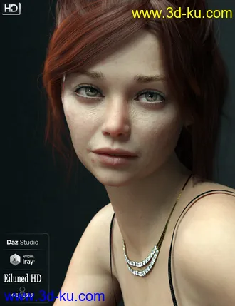 3D打印模型Eiluned HD For Genesis 8 Female的图片