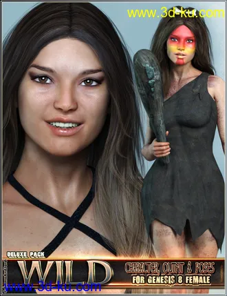 3D打印模型EJ Wild Deluxe Pack For Genesis 8 Female的图片