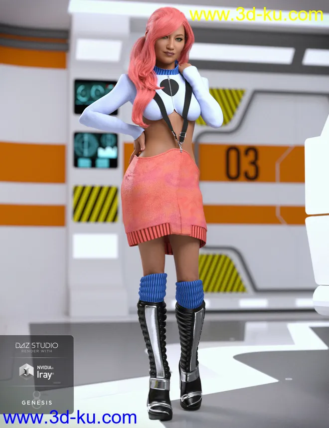 Element Blue Outfit Textures模型的图片4