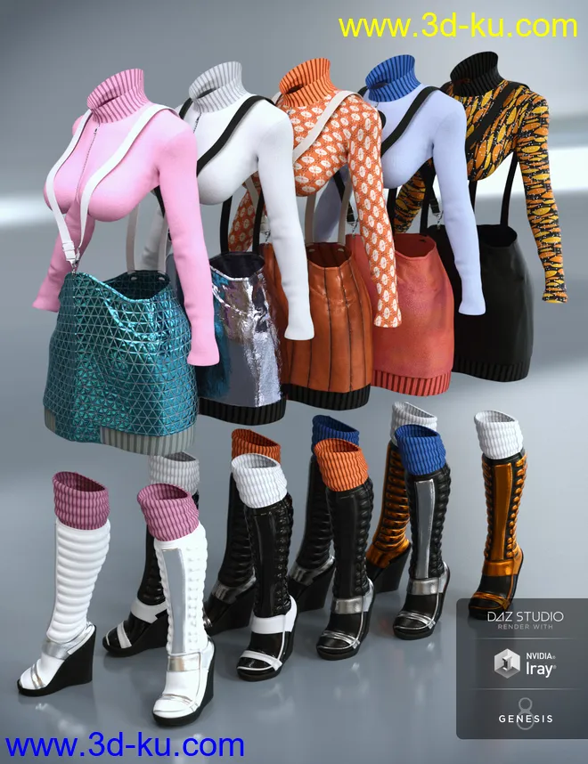 Element Blue Outfit Textures模型的图片7