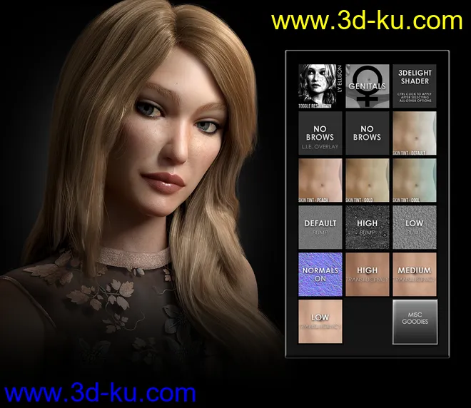 Ellison HD for Genesis 3 and 8 Female模型的图片14